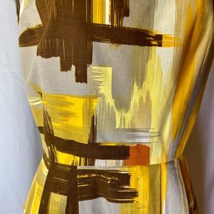 Anthropologie Tabitha Brush Stroke Fit Flare Dress